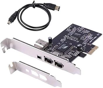 ELIATER PCIe Firewire Card for Windows 10, IEEE 1394A PCI Express Controller 4 Ports(3 x 6 Pin and 1 x 4 Pin), 1394a Firewire 400 Adapter for Windows 7/8/11/Mac OS with Low Profile Bracket and Cable