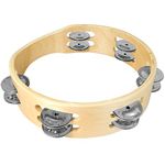 TIGER TAM84-08 8" Tambourine - Headless Double Row - Natural