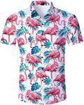 Cozople Flamingo Shirt for Men Casu