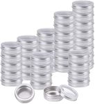 Foraineam 30 Pack 4 oz Round Tins Screw Top Tin Cans with Clear Window Silver Metal Spice Containers Aluminum Travel Storage Jars for Kitchen, Office, Candies, Gifts, Arts & Crafts