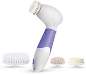 Pursonic Advanced Facial And Body Cleansing Brush, Includes Facial Brush, Body Brush, Pumice Stone And Sponge Brush (purple)