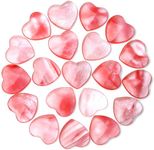 XIANNVXI 20 Pcs Cherry Quartz Crystals Heart Strawberry Quartz Cherry Quartz Stones Natural Healing Gemstones Reiki Crystals