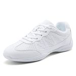 Womens Cheer Dance Shoes Girls White Breathable Lightweight Cheerleading Competition Shoes Athletic Sport Training Sneakers 38