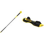 SKLZ Gold Flex Golf Swing Trainer Warm-Up Stick (40 Inch) + Golf Grip Trainer Attachment