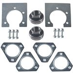 QASKEHKT Go Kart Live Axle Bearing Kit 1-1/4" Bearing Kit (3-Hole)Kit Fit Go Karts Mini Bikes / Trikes / Off Road ATV