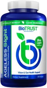 BioTRUST Ageless Sight, Blue Light Protection, Promotes Optimal Eye Health, Visual Performance and Brain Health, Support for Digital Eye Strain, Non-GMO, Gluten-Free, 30 Soft gels