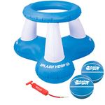 GoSports Splash Hoop Air, Inflatable Pool Basketball Game – Includes Floating Hoop, 2 Water Basketballs and Ball Pump