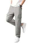 Men Cargo || Men Cargo Pants || Men Cargo Pants Cotton || Cargos for Men (Cargo-26-29) (L, Grey)