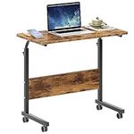 SogesHome Adjustable Mobile Bed Table Portable Laptop Computer Stand, 23.6 inches and 31.4 inches (Vintage, 31.4 inch)