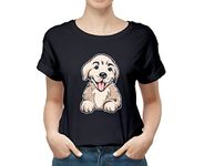 Volume 9 Dog Tongue 100% Cotton Round Neck Graphic Printed T Shirt for Men Women,Dog lovert Shirt, Dog Pattern t Shirt, Pet Lover t Shirt. Black