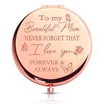 Merclix Mum Compact Mirror Gifts for Mum at Christmas Mothers Day Mum Birthday Gifts Ideas Mum Gifts from Daughter Mummy Gifts from Son Presents for Mum from Kids