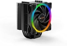 be quiet! Pure Rock 2 FX Black, CPU cooler, 150W TDP, Light Wings 120mm PWM high-speed with ARGB lighting, 4 6mm heatpipes, asymmetric design, single tower, BK033