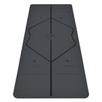 Liforme Original Yoga Mat – Free Yoga Bag Included - Patented Alignment System, Warrior-like Grip, Non-slip, Eco-friendly and Biodegradable, sweat-resistant, 4.2mm thick mat for comfort - Grey