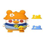 LALAPOPO for Cute AirPods Case Cover, Cartoon Fun Funny Lovely Duck Shape Design Fashion Cases for Boys Girls Kids Teen for Air pods 1 2(Changeable Hat Duck)