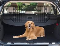 CASIMR Dog Car Barrier for SUVs, Vehicles, Trucks, Cars, Adjustable Pet Divider Cargo Area Universal-Fit, Heavy-Duty Wire Mesh Barriers, Safety Travel Accessories Dog Crate Cover