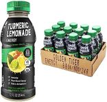 Golden Tiger Turmeric Lemonade, Energy with 100mg Bioactive Curcumin + Organic Superfoods + Caffeine from Green Tea for Recovery and Energy | 12 Bottles