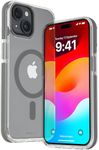 Vaku Luxos Thermoplastic Polyurethane Apex Magpro Back Cover Case For iPhone 15 Plus Shockproof Scratch Resistant Slim Thin Military-Grade Protection Support Mag-Safe Wireless Magnetic Charging -Grey