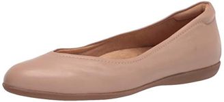 Naturalizer Women Vivienne Non-Slip Ballet Flat Snake Pattern, Creme Brulee, 9 Wide