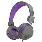 JLab JBuddies Studio Kids Headphones Wired - On-Ear Childrens Headphones for Girls & Boys, Volume Limited Kids Earphones with Microphone, Noise Isolation, Adjustable Child Headphones, Purple