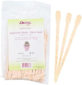 Dukal Reflections Wax Body Treatment Applicators, Beige, 1 Bag, 100 Count, 3-1/2" x 1/4"