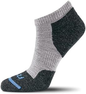 FITS Light Runner, Low Cut Sock for Men and Women, Made with Merino Wool, Breathable, Lightweight, Whole Foot Comfort, Athletic Performance Sock, Light Grey, Small