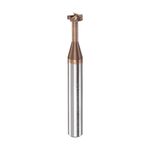 sourcing map T Slot End Mill Milling Cutter 6mm Cutting 2mm Depth 6mm Shank Solid Carbide Titanium Coated 4 Flutes for Stainless Steel Alloy