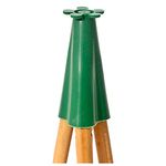 Merriway BH05559 (20 Pcs) Wigwam Garden Bamboo Cane Grip Top Support for 3 Canes Green - Pack of 20 Pieces