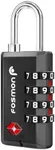 Fosmon TSA Approved Locks for Luggage, Suitcase, Heavy Duty Gun Safe Lock for Gun Case, 4 Digit Shackle Combination Padlock for Travel, Backpack Zipper Anti Theft, Gym Locker, Pistol, Handgun