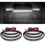 Truck Led Bed Lights Strips 60Inch 2PCS White LED Strip Light Kit Waterproof Truck Bed Lighting Bar On/Off Switch Blade Fuse Splitter Cable for Jeep Pickup RV SUV Cargo Trucks (Bed Light 2060) …