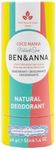 BEN & ANNA Coco Mania - Natural Deodorant Stick for Men and Women | Vegan & Natural Cosmetics | Sustainable in Papertube | Against Heavy Sweating | Aluminium-free (40 g (Pack of 1), Coconut,