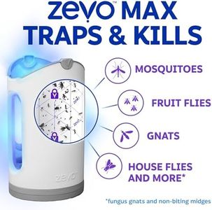 Zevo MAX Indoor Bug Catcher & Fly Trap – 2 Bases, 3 Cartridges, No-Mess