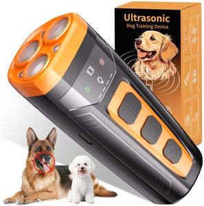 Dog Bark Deterrent Device, 3X Ultrasonic Anti Barking Device for Dogs, 6 Training Modes Humane Rechargeable 50FT Bark Control & Dog Training Tool for Dogs Bark Button Indoor Outdoor with Flashlight