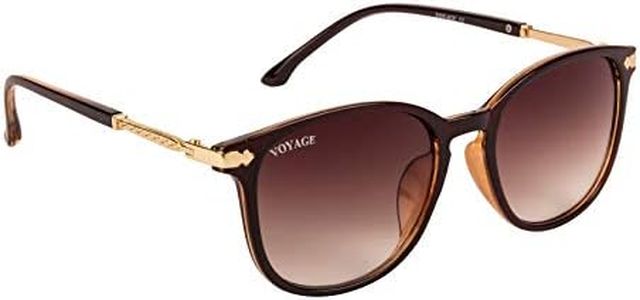 Voyage UV Protected Rectangular Women Sunglasses - (A3046MG3183 | Brown Lens | Black Frame)