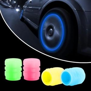 20PCS Glow-in-The-Dark Tire Valve Stem Caps, Fluorescent Luminous Tire ABS Valve Caps Universal Fit Air Valve Covers for Car Truck SUV Motorcycle Bike (Mix)
