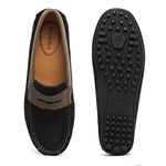 Ruosh The Oman Men Black Nubuck Penny Loafer