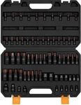 66-Piece Torx Bit & Hex Bit Socket Set: Premium CR-V & S2 Alloy Steel, Star T8-T70 & E-Torx E4-E24, High Torque Laser Marked for Automotive Mechanic