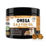 Daily Pet Care Omega 3, 6, 9 Fish Oil for Dogs | Salmon Oil Soft Chews for Dogs to Prevent Skin Allergies & Support Itchy Dog Skin Relief With Dog Treats | Dog Supplements With Salmon Oil for Dogs UK