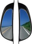 Automaze 3R Car SUV Side View Mirror Wide Angle Blind Spot Mirror Auto Exterior Rearview Mirrors With Convex Clean Surface Stick on B-Pillar for Rear Seat Passengers Set of 2