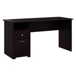 Bush Furniture Cabot 60W Computer Desk With Drawers In Espresso Oak