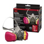 3m 62023ha1-c Half Facepiece Reusable Respirator All-in-one Kit, Multi-purpose, M (1 Mask and 1-pair Cartridges)