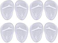 4 Pairs Heels Cushion Pads, Gel Insoles Foot Pain Relief Pads Anti-slip Forefoot Cushion Pads Gel Ball of Foot Cushions High Heel Gel Pads Insoles Metatarsal Pads Gel Cushion Inserts for High Heels