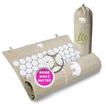 BED OF NAILS The Comfortable Original ECO Acupressure Travel Mat — 8,820 Pressure Points Eco Friendly Acupuncture Mat for Back Pain Relief, Increased Energy, Relaxation, Carry Bag, 74 x 42 cm