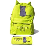 Canvas Backpack For Women Cat Design