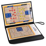 Basketball Coaching Board Coaches Clipboard Tactical Magnetic Board Kit,Portable Strategy Coach Board with Dry Erase, Marker Pen and Zipper Bag