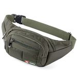 Bumbags and Fanny Packs for Running Hiking Waist Bag Outdoor Sport Hiking Waistpack for Men Women (Olive)