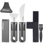 PKPKAUT Weighted Rocker Knife for One Handed Cutting Parkinsons, Rocking Knife for Disabled Stroke Patients, Adaptive Curved Arthritis Knife for Handicapped, Disability Aids Steak Knives Sets