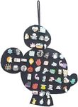 JOYMOMO Hanging Brooch Pin Organizer Enamel Pin Display Cute Cartoon Shape Brooch Pin Display Storage Holder for Brooch Pin(Without Accessories ) (black-mouse)