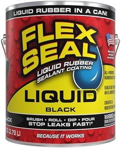 Flex Seal Liquid, Rubber Coating Sealant, Waterproof, Flexible, Breathable, and UV Resistant, Roof Repair, Basements, RV, Campers, Trailers, Marine, EPDM, Masonry, Black, 1 Gallon