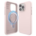 elago Magnetic Silicone Case Compatible with iPhone 15 Pro Max Case 6.7 Inch Compatible with All MagSafe Accessories - Built-in Magnets, Soft Grip Silicone, Shockproof [Lovely Pink]