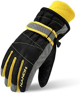 MAGARROW Winter Warm Windproof Outdoor Sports Gloves for Children and Adults (Black, Small (Fit Kids 6-7 Years Old))